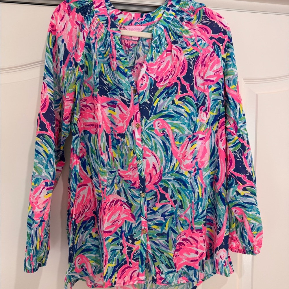 Lilly Pulitzer Multicolor Brushstroke Top